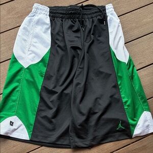 Jordan Men's Black and Green Performance Shorts
